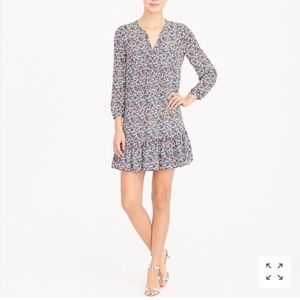 J Crew Factory Floral Long Sleeve Dress size XS